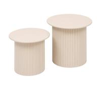 Atmosphera – Lot de 2 tables gigognes Eino beige 40x40x38 cm