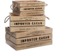 Atmosphera - Set de 3 cagettes Colonial - Bois
