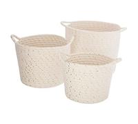 Paniers de rangement, 3 pièces, blanc