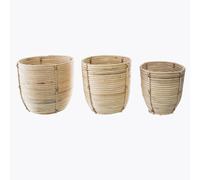 Atmosphera - Set de 3 pots - rotin D35 cm
