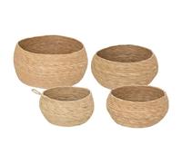 Atmosphera - Set de 4 paniers Aliza en jonc de mer D22/30/40/50cm