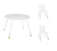 Atmosphera Set Table Douceur Blanc + 2 chaises Douceur Blanc