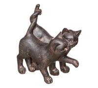 Atmosphera - Statuette Couple Chatons - résine - H15 cm - Noir