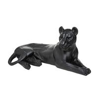 Atmosphera - Statuette léopard Coucher - résine - Noir - H38 cm