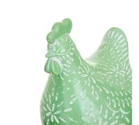 Atmosphera - Statuette Linda Poule H20cm - Vert