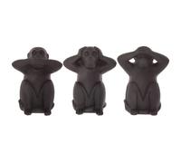 Atmosphera Statuette singes sagesse - Noir