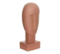 Statuette Déco Visage en Résine Sien 24cm Terracotta