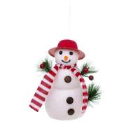 Atmosphera Sujet de Noël bonhomme de neige - Blanc