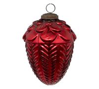 Atmosphera Sujet de Noël en verre - Rouge