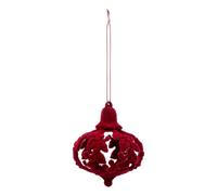 Atmosphera Sujet de Noël feuille baroque - Rouge