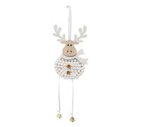 Atmosphera Sujet de Noël renne bois - Blanc