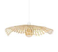 Atmosphera – Suspension Tess – Abat-jour bambou D58 cm, E27 40W (ampoule non incluse) – Beige