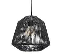 Suspension luminaire effet corde Ethnik - H. 90 cm - Noir