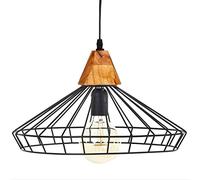 Suspension filaire ""Ben"" métal noir D38cm - Atmosphera Créateur d'intérieur