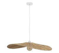 Atmosphera - Suspension Orane - Abat-jour en Raphia D78cm - Ampoule Non Incluse E27 25W - Luminaire pour Salon, Bureau, Chambre