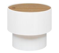 Atmosphera Table à café Coffre D38 Enola Blanc Blanc
