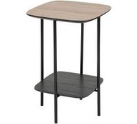 Table à café effet bois et métal HODIA - Noir
