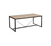 Atmosphera Table à manger Edena - bois naturel et métal noir