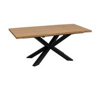 Atmosphera - Table à manger extensible Olaf en bois et métal pour 6 à 8 personnes - Marron