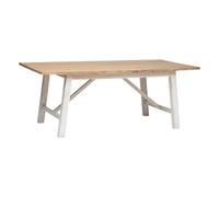 Atmosphera – Table à manger Olbia en acacia 200×100 cm 8 personnes bicolore bois/blanc