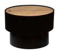 Atmosphera Table basse coffre ronde - Noir