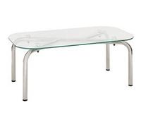 Atmosphera - Table basse en verre et métal chromé HECATE - Hecate Gris G