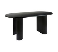 Atmosphera - Table basse ovale en bois OLOVA - Noir