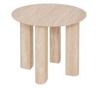 Atmosphera Table d'appoint Anaya MDF effet travertin beige 50,5 x 50,5 cm
