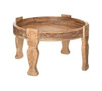 Atmosphera – Table basse Gypsy – Ronde en manguier sculpté, D 74 x H 44 cm – pour salon, séjour