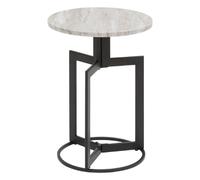 Atmosphera Table d'appoint effet marbre - Noir