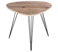 Atmosphera - Table d'Appoint Neile 69x54x60 cm, Style Industriel Effet Bois et Métal Noir - pour Salon, Bout de Canapé, Chambre