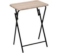 Atmosphera - Table d'appoint pliante en bois et métal Grey - L. 48 x H. 65 cm - Marron Gris G