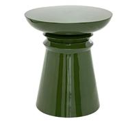 Atmosphera Créateur d'Intérieur - Table d'Appoint Totem Jaya en Métal Vert - Table pour Chambre, Salon, Entrée - D38cm