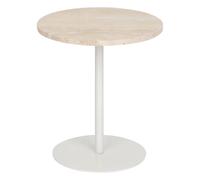 Atmosphera Table d'appoint travertin - Blanc