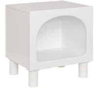 Table de chevet 1 niche en bois TARA - Blanc