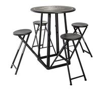 Atmosphera Table de jardin pliante - Noir