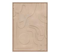 Atmosphera - Tableau Mural 3D Azra - Beige - 50 x 70 cm - Toile en Relief Abstrait - pour Salon, Chambre, Bureau