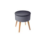 Atmosphera Tabouret coffre - Gris foncé