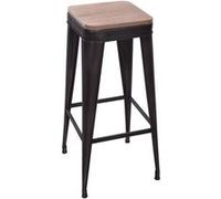 Atmosphera - Tabouret de bar en métal Joris - H. 80 cm - Noir - Joris Noir G