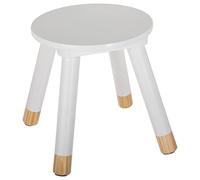 Atmosphera Tabouret en Bois Enfants - Coloris Blanc