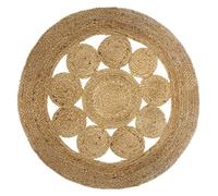 Tapis ajouré ""Esra"" jute D80cm - Atmosphera Créateur d'intérieur