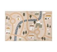 Tapis enfant route Niels Jute 100x150cm - Atmosphera Créateur d'intérieur