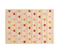 Atmosphera - Tapis Enfant Tay Multicolore, Motif Cœurs - 120 x 170 cm, Antidérapant, Fils Dorés - pour Chambre d'enfant, Salle de Jeux