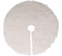 Atmosphera Tapis pour sapin de Noël duveteux - D. 90 cm - Blanc