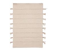 Atmosphera - Tapis Tula en Coton avec Pompon en Jute 60x90cm - Ivoire