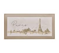 Atmosphera - Toile imprimée encadrée Marlow Noir et Blanc 116x58cm - Paris