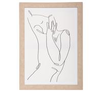 Atmosphera Toile imprimée encadrée visage - 50 x 70 cm