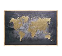 Tableau Toile murale encadr?e imprim?e Carte du monde 88 x 58 cm