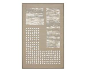 Atmosphera - Toile Peinte encadrée Farhan Beige Moyen 116x75cm