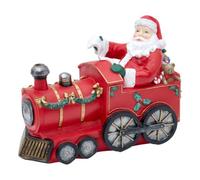 Atmosphera - Train décoratif père noël en résine l. 27,5 cm